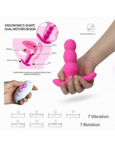Silikonski Analni vibrator Nalone Pearl USB polnilen, daljinsko voden  2