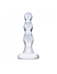Steklen analni čep Triple Play Beaded -  Gläs